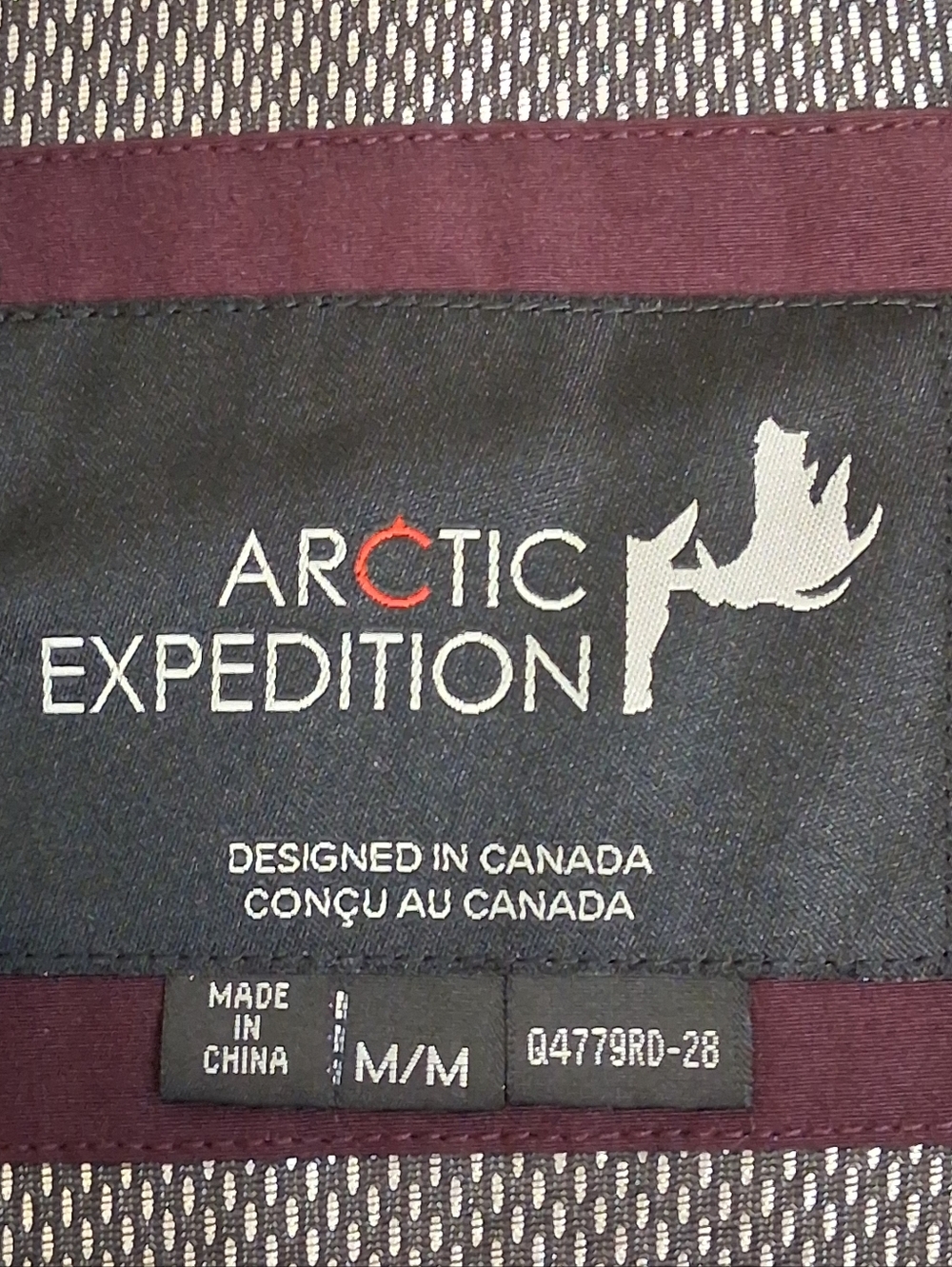 Arctic Expedition Hooded Down Parka Jacket Coat Sz Med Burgundy Like New Canada - Picture 11 of 16